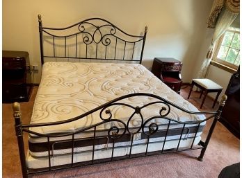 Two-Toned Metal King Bed (no Mattress)