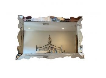 Large Vintage Scalloped Edge Art Deco Style Mirror  6' X 4'