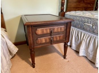 Single Drawer Two-tone Wood Side Table