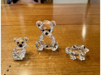 Swarovski Crystal Bears & Frog
