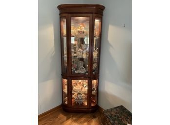 Lighted Corner Curio Cabinet