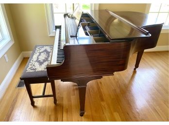Beautiful Wm. Knabe And Co. Baby Grand Piano And Bench With Custom Embroidered Seat