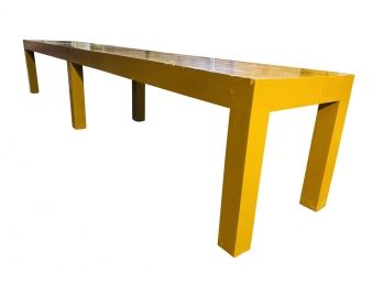 Mustard Yellow Lacquered Extra Long Bench