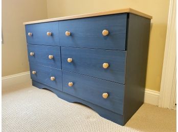 Roomy Shaker Style Blue And Natural Dresser