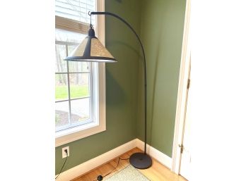 Mission Style Wrought Iron Arc Floor Lamp (2 Of 2)
