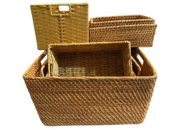 Nice Bundle Of Woven Rattan Baskets