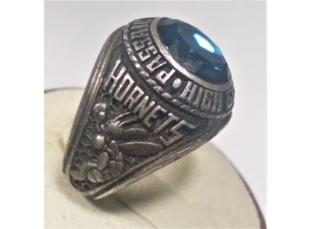 Vintage Sterling Silver High School Class Ring 'Hornets' 1976