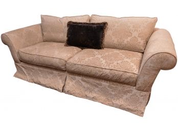 Custom Made Two Cushion Upholstered Sofa