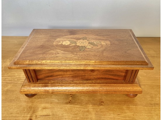 Vintage Wooden Musical Jewelry Box
