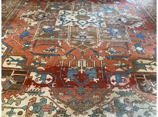 A Large Hand Knotted  Kashan (Persian) Wool Rug