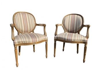 A Pair Of Fauteuil By Hickory Furniture