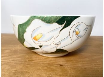 Boehm Calla Lilly Round Hand Painted Floral Bowl