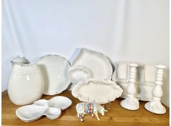 Assorted 10 Piece Collection White Pottery