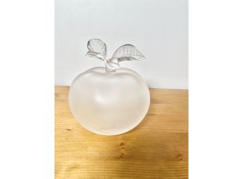20th Century French Lalilique Glass Apple For Nina Ricci Perfume Bottle, Signed