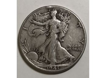 1941-d Walking Liberty Half-dollar 90 Silver Value $100 Plus