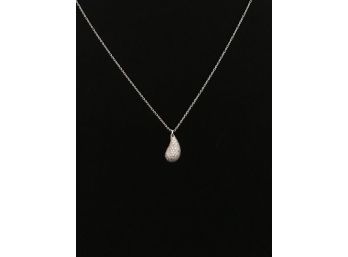 .925 Sterling Silver. 0.25ct Diamonique Diamond Pendant Necklace