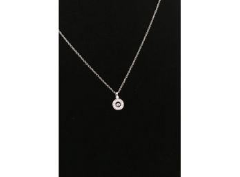 .925 Sterling Silver 0.25ct Diamonique Diamond Dancing Diamond Design Necklace