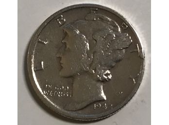 1942-s Mercury Dime Winged Liberty Silver Dime Very Fine Coin