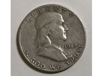 1949-s Franklin Half-dollar Silver Very Nice Detail Value $200 - $250