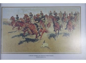 Frederic Remington Print Cavalry Charge On The Southern Plains