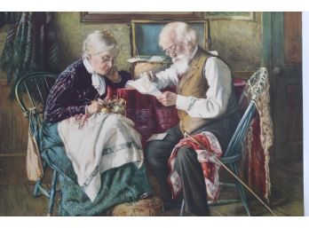 11x14 Litho - Old Couple At Table