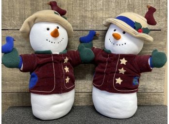 Matching  Frosty The Snowman Decor With Sand On Bottom To Weight It Down