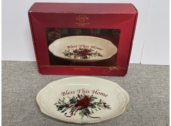 A Lenox Bless This Home Winter Greetings Bowl