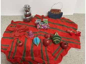 A Collection Of Xmas Decor Including Some Placemats