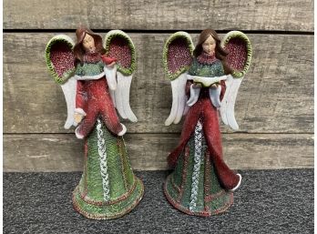 Pair Of Resin Angels By Til Collections