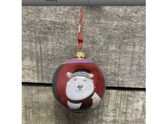 Painted Glass Ornament In A Red Box