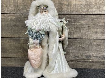 Brinns English Garden Collectible Porcelain Santa In Original Box