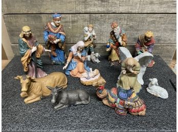 A Kirkland 13 Piece Nativity Set In Original Box