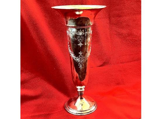 Beautiful Sterling Silver Trumpet Vase