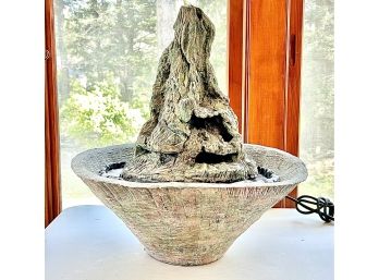 Beautiful Indoor Outdoor Sculpted Water Fountain Signed By Artist, Edith Evans, 1995