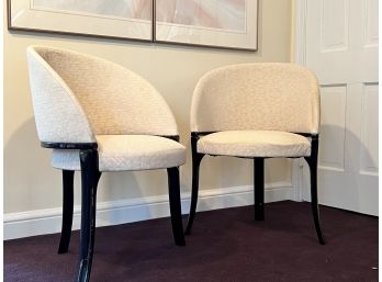 A Pair Of Mid-Century Barrel Back Chairs