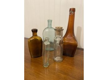 Vintage Collector Decorative Glass Bottle Set