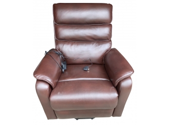 ANJ Soft Leather Electric Massage Power Life Recliner Chair With Heat & Vibration  - 36'w X 38'd X 42'h