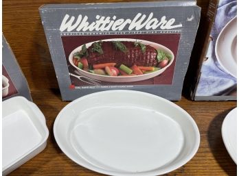 3 Whittier Ware Bakers & Platters ~ All In Boxes ~