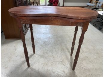 Vintage Kidney Shaped Wood Accent Table