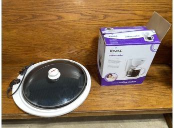 NEW Rival Coffee Maker & Max Electric Tabletop Grill