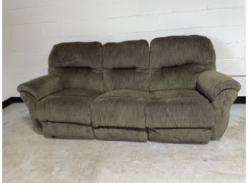 Great Green Power Reclining Sofa ~ Like New