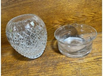 Awesome Badash Glass Vase & Signed Bowl