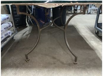 Beautiful Heavy Glass Top Dining Table W/iron Base