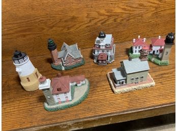 Set Of 6 Vintage Scaasis Lighthouse ~ Mini Replicas ~