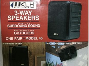 New KLH 3 Way Surround Sound Outdoor Speakers