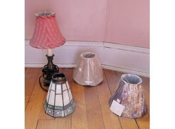 Collection Of A Lovely Lamp And Three Lampshades   D2