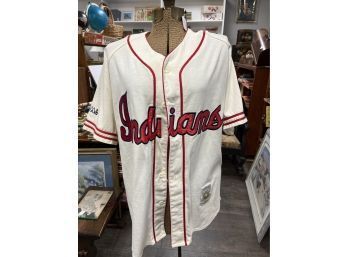 1954 By Starter Genuine Merchandise Cleveland Indians Major League Baseball Jersey Cooperstown Collection C4
