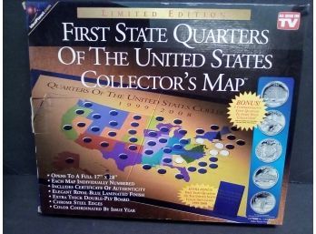 First State Quarters Of The United States Collectors Map 1999-2008 New In The Box E1