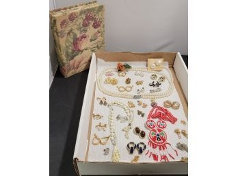Large Lot Of Jewelry And Accessories With A Jewelry Holder.  C4