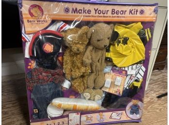 Never Used Bear Works Make Your Own Bear Kit Includes Two Bears And Accessories
